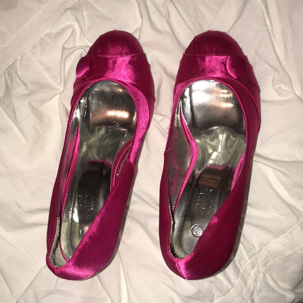 Bright pink heels